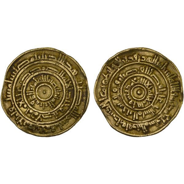 FATIMID: al-Mustansir, 1036-1094, AV dinar (4.21g), Misr, AH446, VF