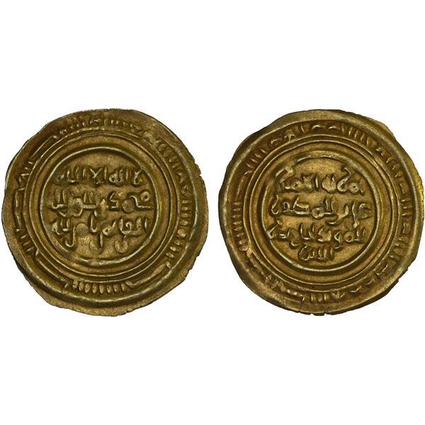 NAJJAHID: al-Mu'ayyad Najjah, 1021-1060, AV dinar (2.54g), Zabid, XF
