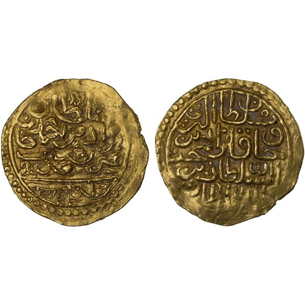 OTTOMAN EMPIRE: Murad IV, 1623-1640, AV sultani (3.42g), Jaza'ir (Algiers), AH1041, VF-XF