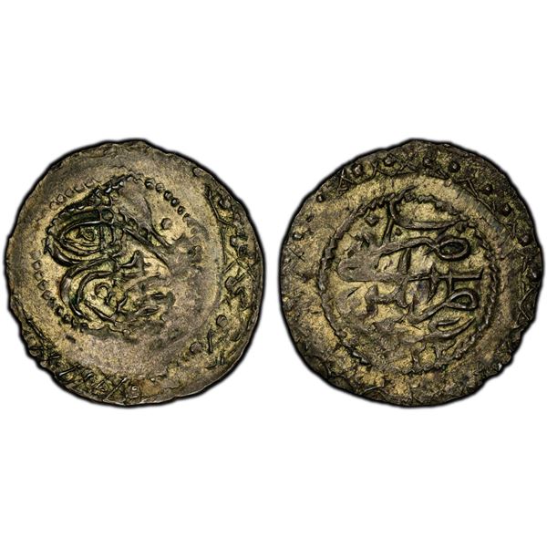 TRIPOLI: Mahmud II, 1808-1839, BI 10 para (2.94g), AH1223, PCGS AU53