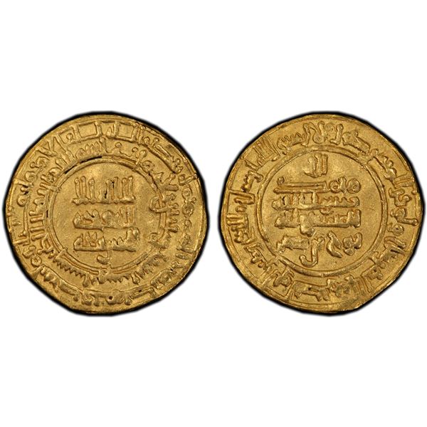 SAMANID: Nuh II, 943-954, AV dinar, Nishapur, AH338, PCGS AU58