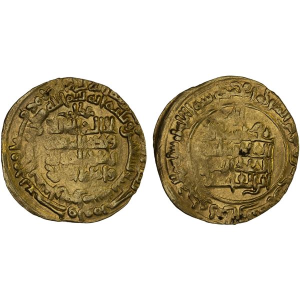 GHAZNAVID: Mahmud, 999-1030, AV dinar (4.29g), Herat, AH393, F-VF