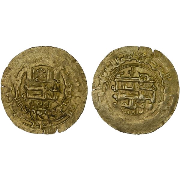 GHAZNAVID: Mahmud, 999-1030, AV dinar (3.27g), Herat, AH407, VF