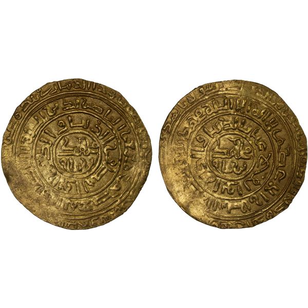 GHORID: Mu'izz al-Din Muhammad, 1171-1206, AV dinar (5.00g), Ghazna, AH597, XF