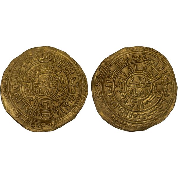 GHORID: Mu'izz al-Din Muhammad, 1171-1206, AV dinar (5.10g), Ghazna, AH597, XF