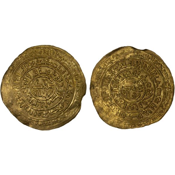 GHORID: Mu'izz al-Din Muhammad, 1171-1206, AV dinar (5.00g), Ghazna, AH597, XF