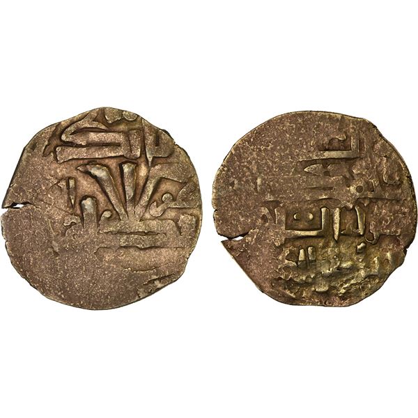 SALGHURID: Takla b. Zangi, 1175-1194, pale AV dinar (2.74g), NM, ND, VF