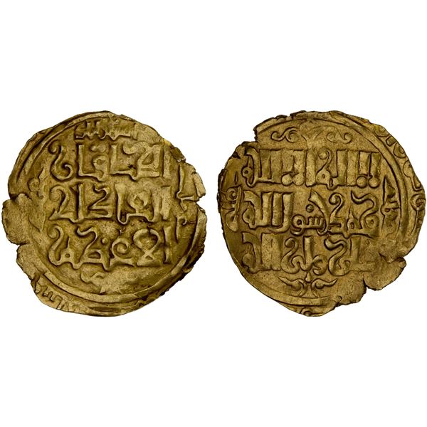 GREAT MONGOLS: temp. Ögedei, 1227-1241, AV dinar (2.80g), Astarabad, DM, lovely XF