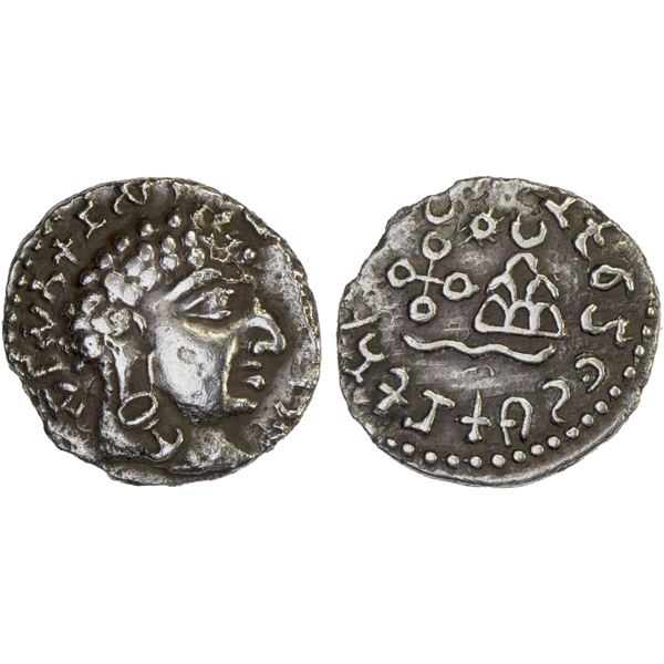 SATAVANHANA: Vasisthiputra Satakarni, ca. 118-147, AR drachm (1.90g), VF-XF