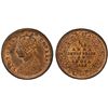 Image 1 : DEWAS SENIOR BRANCH: Victoria, Empress, 1876-1901, AE 1/12 anna, 1888, PCGS MS63 BN