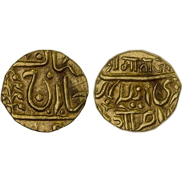 JODHPUR: Umaid Singh, 1918-1947, AV mohur (11.02g), Jodhpur, ND, XF-AU