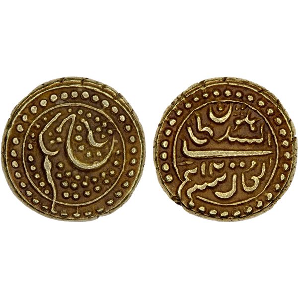 MYSORE: Tipu Sultan, 1782-1799, AV pagoda (3.39g), Nagar, AH1200, XF