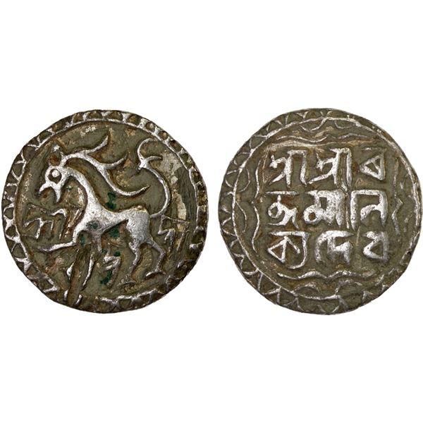 TRIPURA: Ratna Manikya, 1464-1489, AR tanka (10.62g), ND, F-VF