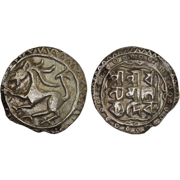 TRIPURA: Dhanya Manikya, 1490-1526, AR tanka (10.61g), ND, Choice VF