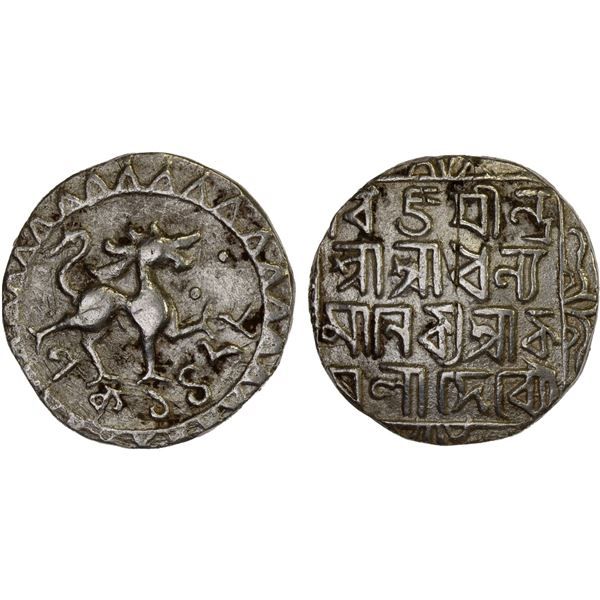 TRIPURA: Dhanya Manikya, 1490-1526, AR tanka (10.58g), SE1428, bold VF