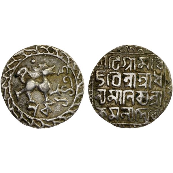TRIPURA: Dhanya Manikya, 1490-1526, AR tanka (10.62g), SE1435, lovely VF