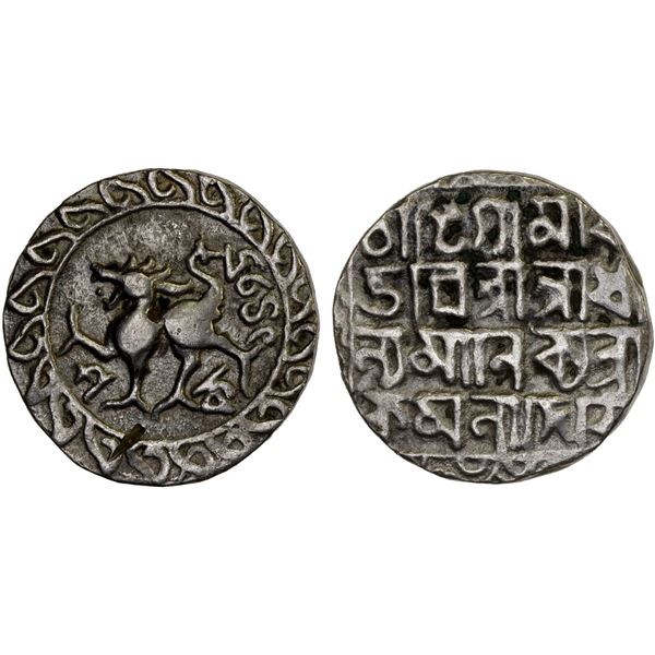 TRIPURA: Dhanya Manikya, 1490-1526, AR tanka (10.65g), SE1435, pleasing VF