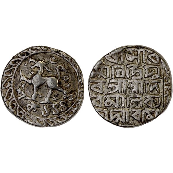 TRIPURA: Deva Manikya, 1526-1532, AR tanka (10.57g), SE1449, lovely VF