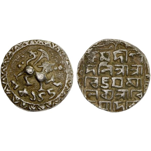 TRIPURA: Vijaya Manikya, 1532-1564, AR tanka (10.50g), SE1456, nearly VF