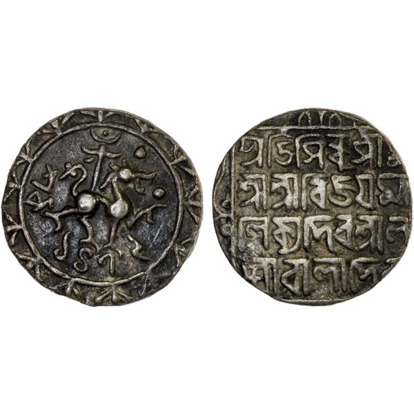 TRIPURA: Vijaya Manikya, 1532-1564, AR tanka (10.65g), SE1458, Choice VF