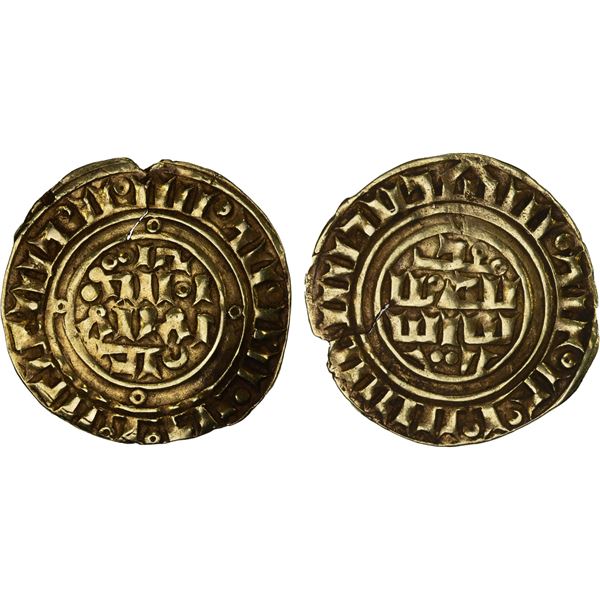 CRUSADER KINGDOMS: County of Tripoli: Anonymous, ca. 1210-1250, AV bezant (2.96g), VF-XF