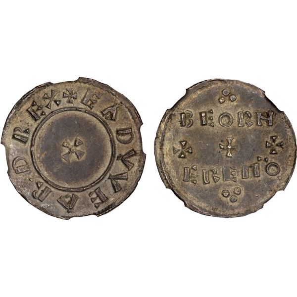 ENGLAND: Edward the Elder, 899-924, AR penny (1.58g), Winchester, ND, NGC UNC details