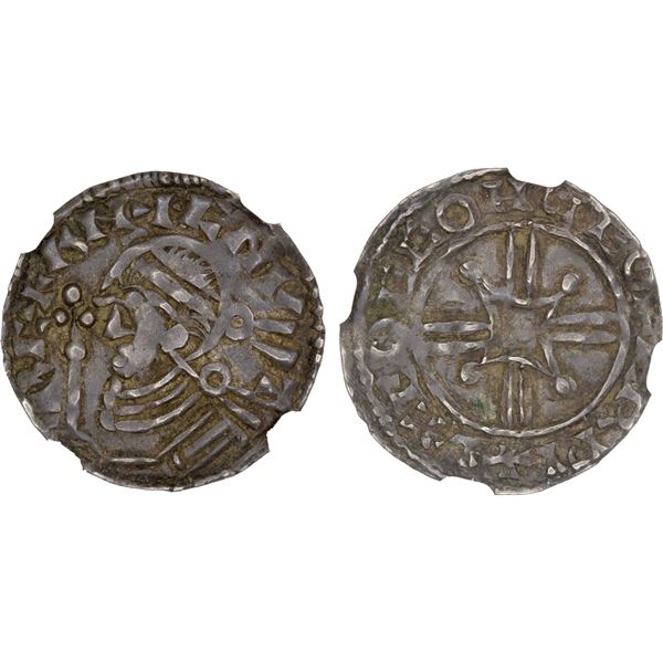 ENGLAND: Harthacnut, 1035-1042, AR penny, ND (1040-42), NGC AU details