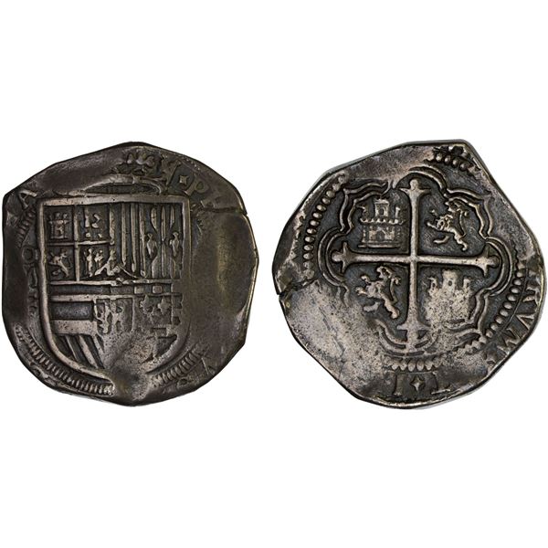 MEXICO: Felipe III, 1598-1621, AR 8 reales (24.78g), ND (1598-1607)-Mo, Choice VF