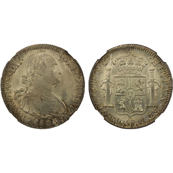 MEXICO: Carlos IV, 1788-1808, AR 8 reales, 1803-Mo, NGC MS62