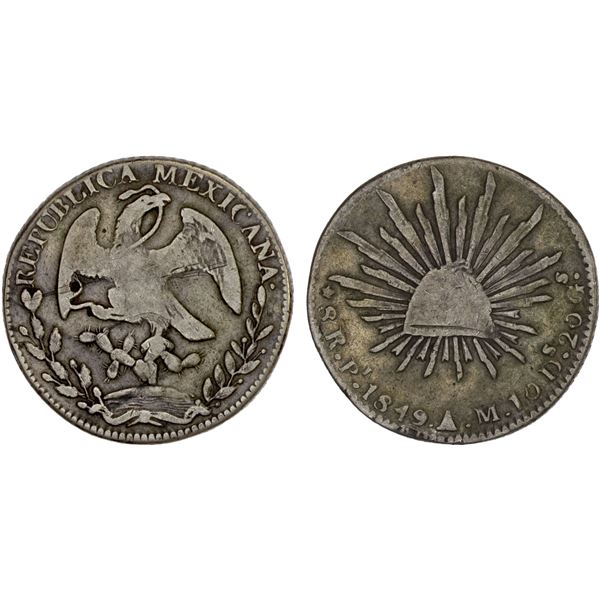 MEXICO: Republic, AR 8 reales (26.65g), 1849-Pi, VG-F
