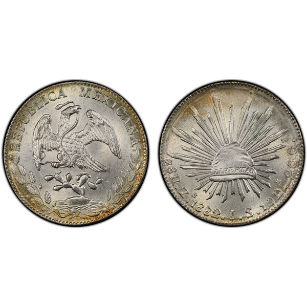 MEXICO: Republic, AR 8 reales, 1882-Zs, PCGS MS63