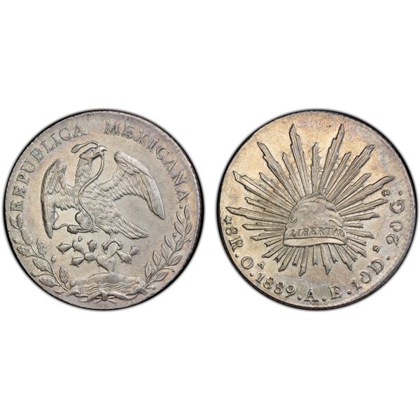 MEXICO: Republic, AR 8 reales, 1889-Oa, PCGS AU58
