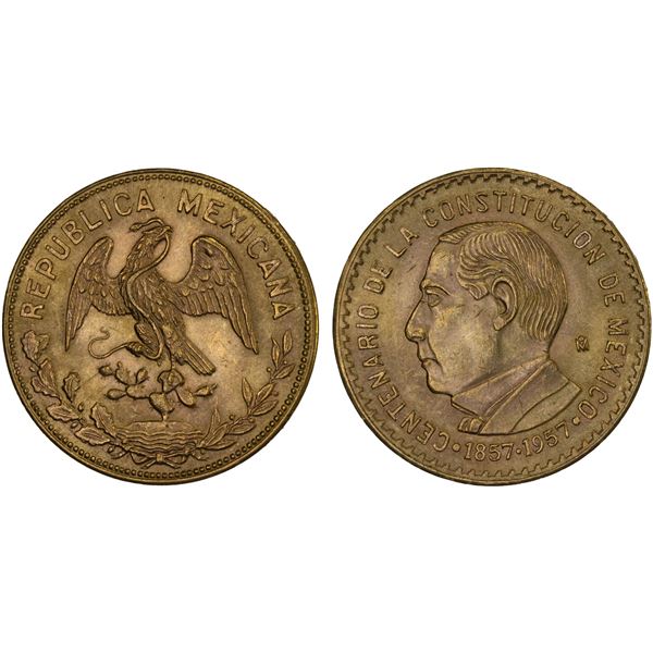 MEXICO: Estados Unidos, AV 10 pesos, 1957, Choice UNC