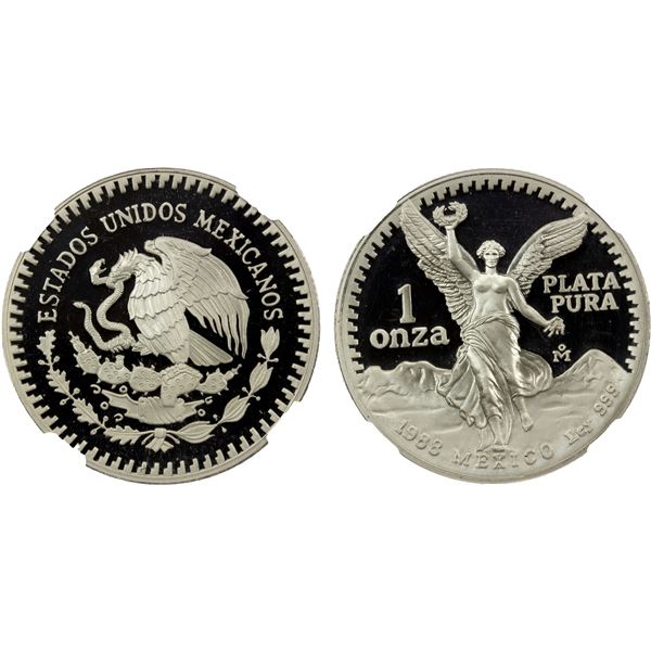 MEXICO: Estados Unidos, AR onza, 1988-Mo, NGC Proof 69 Ultra Cameo