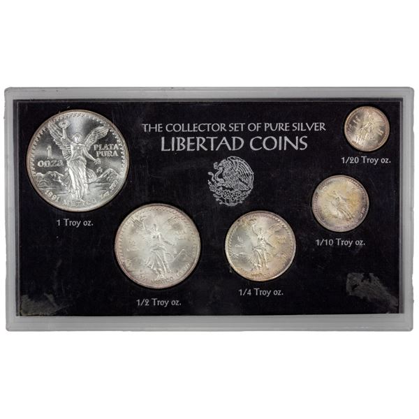 MEXICO: Estados Unidos, 5-piece AR mint set, 1991-Mo