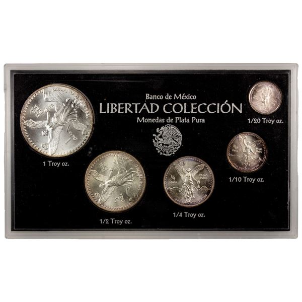 MEXICO: Estados Unidos, 5-piece AR mint set, 1994-Mo