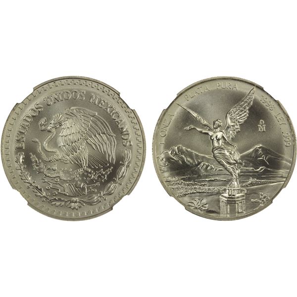 MEXICO: Estados Unidos, AR onza, 1998-Mo, NGC MS68