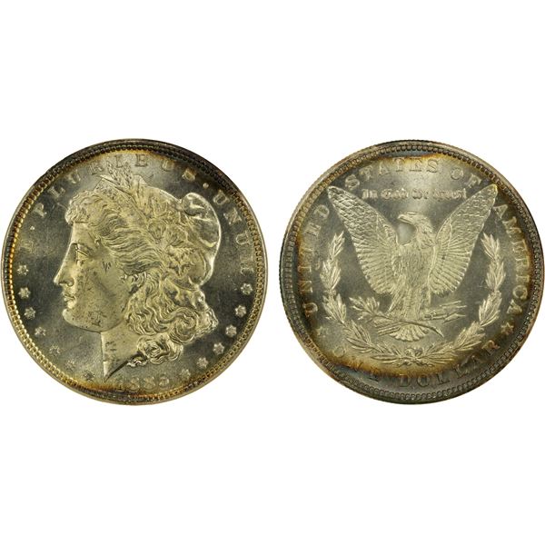 UNITED STATES: AR dollar, 1885, ANACS MS64 PL