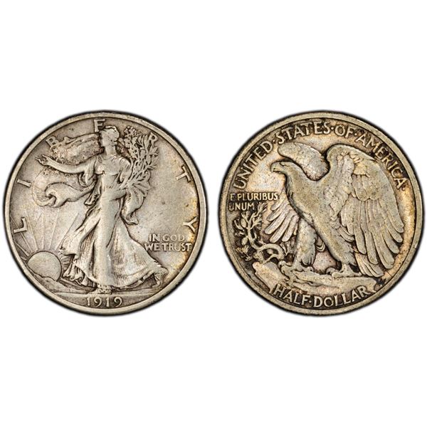 UNITED STATES: AR 50 cents, 1919-S, PCGS VF35