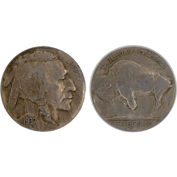 UNITED STATES: 5 cents, 1937-D, PCGS XF40