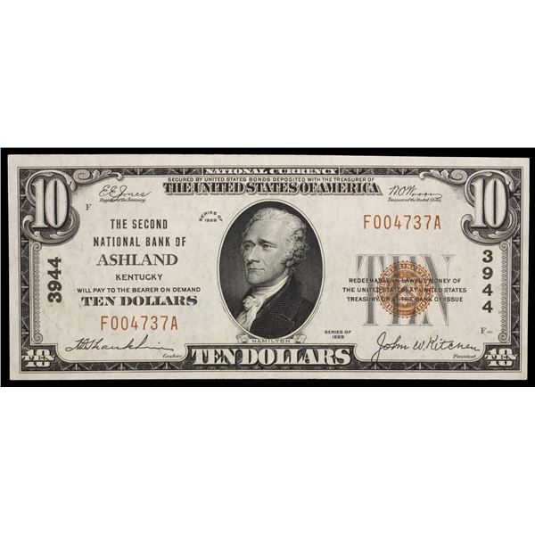 UNITED STATES: Banknotes, 10 dollars, 1929, XF