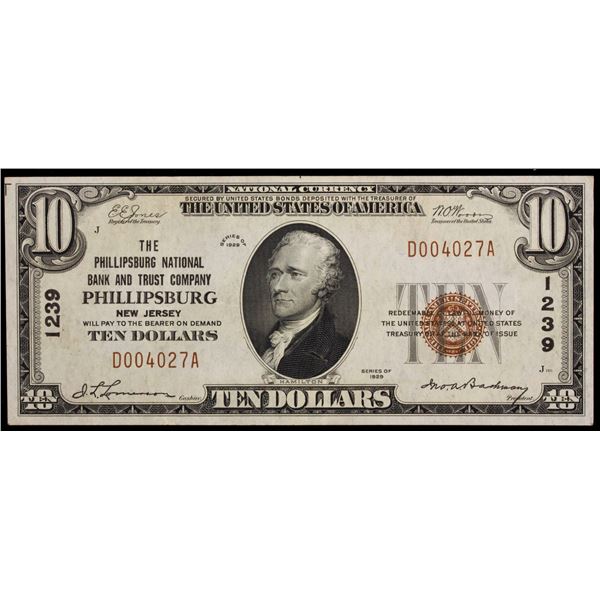 UNITED STATES: Banknotes, 10 dollars, 1929, VF-XF