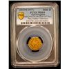 Image 2 : IRAN: Ahmad Shah, 1909-1925, gilt 1/2 toman pattern (1.54g), AH1294 (1877), PCGS MS64
