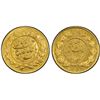 Image 1 : IRAN: Ahmad Shah, 1909-1925, gilt 1/2 toman pattern (1.44g), Tehran, ND, PCGS MS63