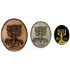 Image 2 : ISRAEL: Republic, 3-piece medal set, ND (1993-96), Choice UNC