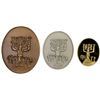 Image 2 : ISRAEL: Republic, 3-piece medal set, ND (1993-96), Choice UNC