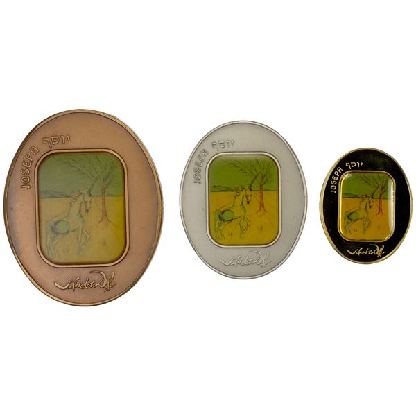 ISRAEL: Republic, 3-piece medal set, ND (1993-96), Unc
