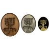 Image 2 : ISRAEL: Republic, 3-piece medal set, ND (1993-96), Unc