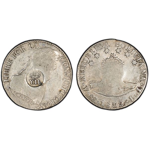 PHILIPPINES: Isabel II, 1833-1868, AR 8 reales, ND (1834-37), PCGS VF25