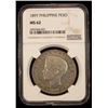 Image 2 : PHILIPPINES: Alfonso XIII, 1886-1931, AR peso, 1897, NGC MS62